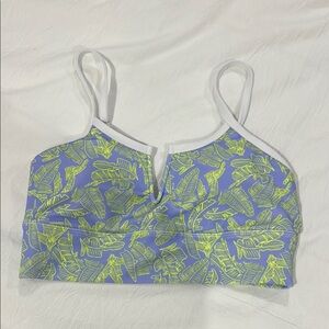 LainSnow Seabrook Skinny Top with V Cut - Limelight Palms - NWT